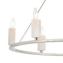 White Stone 30'' Wide 6-light Chandelier