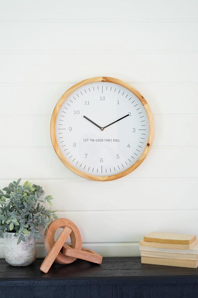 Bamboo "Let the Good Times Roll" Clock