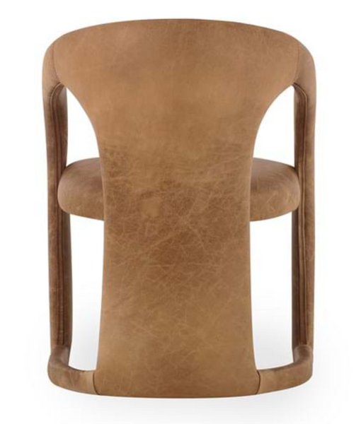Winston Leather Dining Chair Maple Brown
