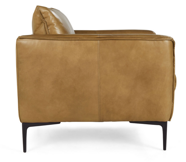Ansley Modern Leather Chair in Cognac