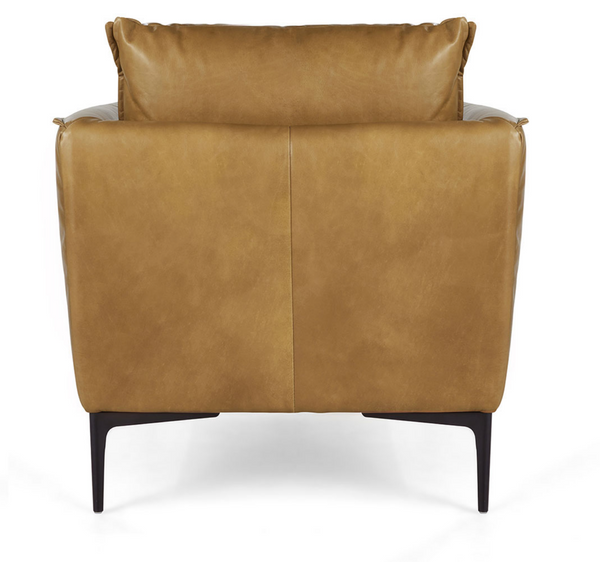 Ansley Modern Leather Chair in Cognac