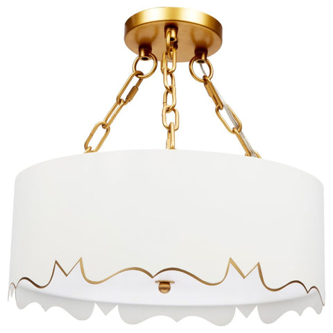 White and Gold Emma Ceiling Light