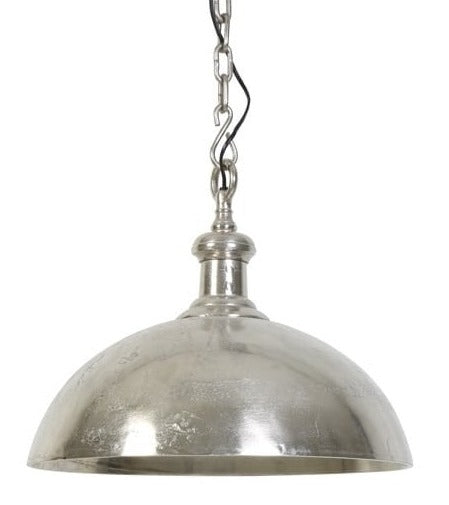 Medium Hammered Nickel Dome Light