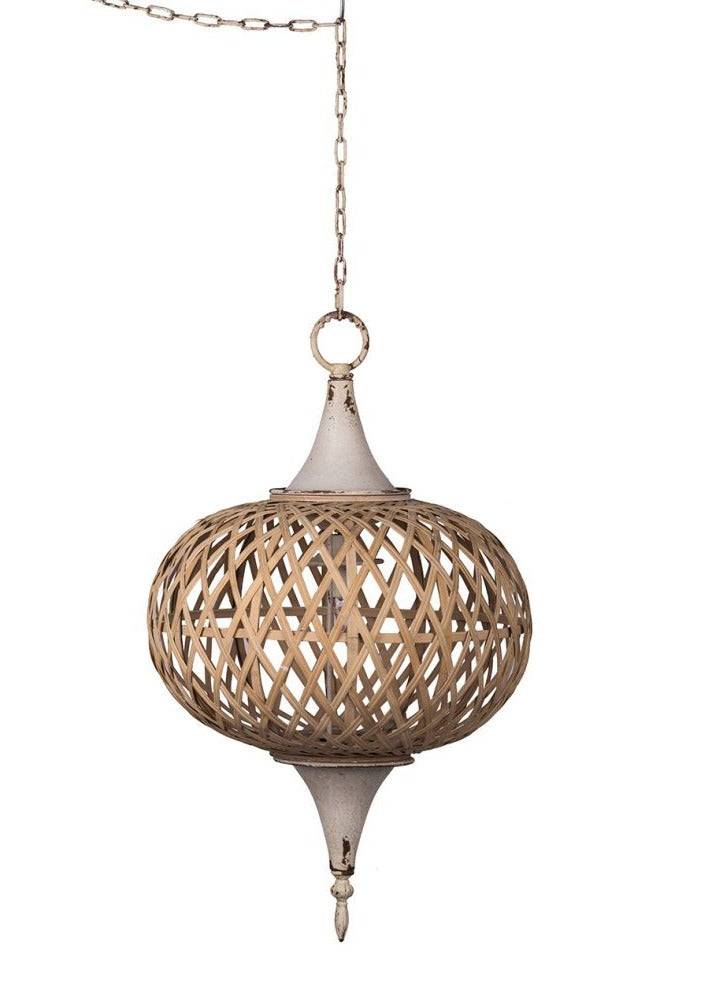 Bamboo and Iron Boho Chandelier - CENTURIA