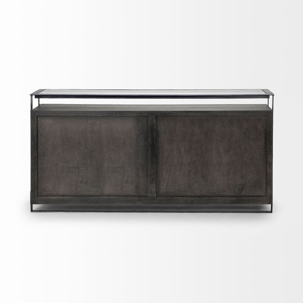 Grey Wooden Minimalist Sideboard - CENTURIA
