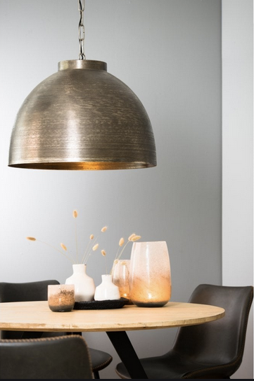 Large Industrial Bronze Dome Pendant