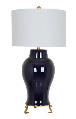 Ginger Lamp in Navy in Gold - CENTURIA