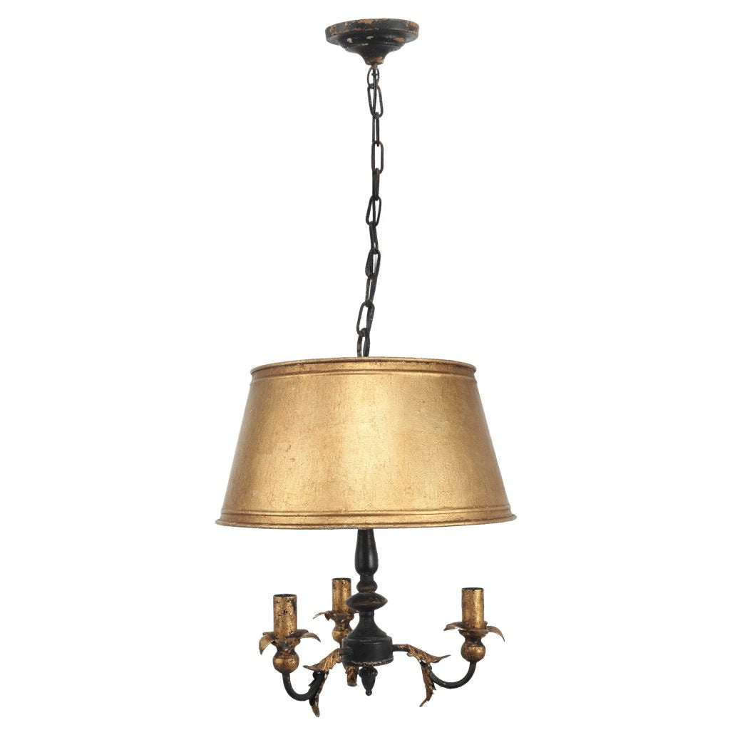 Vintage Style Black and Gold Pendant Chandelier - CENTURIA