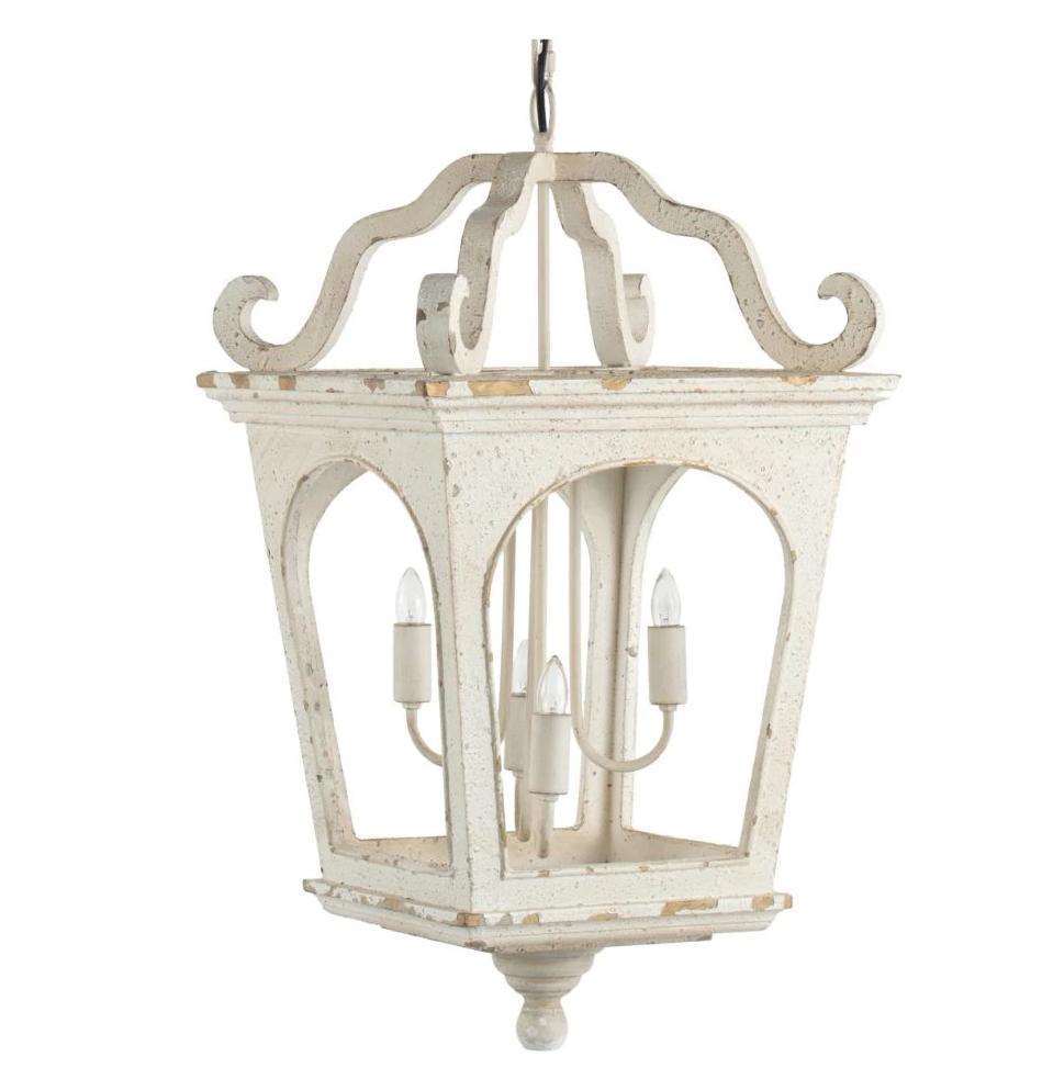 White Washed Vintage Street Light Pendant - CENTURIA