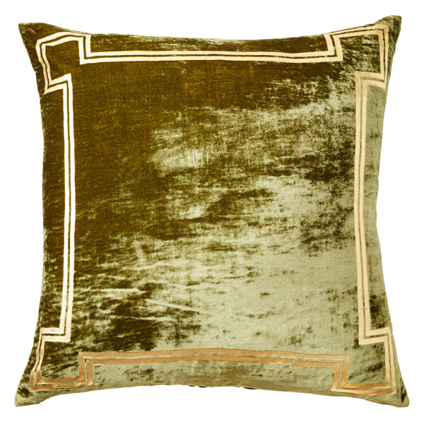 Georgian Ivory and Gold Velvet Pillow - CENTURIA