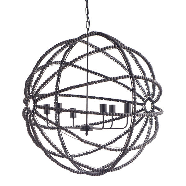 Large Black Globe Chandelier - CENTURIA