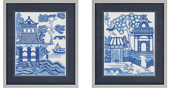 Framed Blue Willow Picture II - CENTURIA