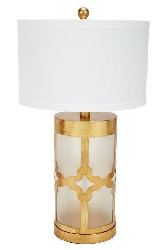 Geometric Gold Glass Table Lamp - CENTURIA