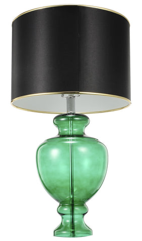 Green Glass Table Lamp - CENTURIA