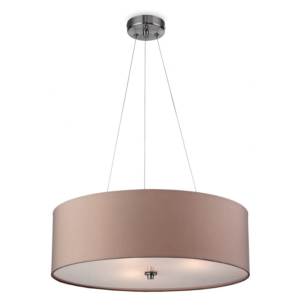 Taupe Grey Drum Shade Light - CENTURIA
