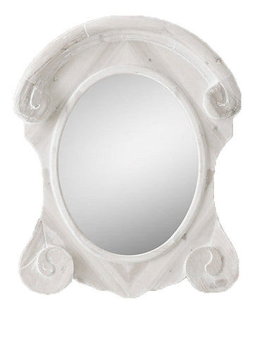 X-Large Round White Mirror - CENTURIA