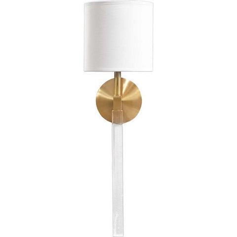 Lucite and Brass Modern Sconce - CENTURIA