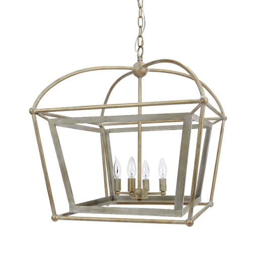 Silver and Gold Lantern Fixture - CENTURIA