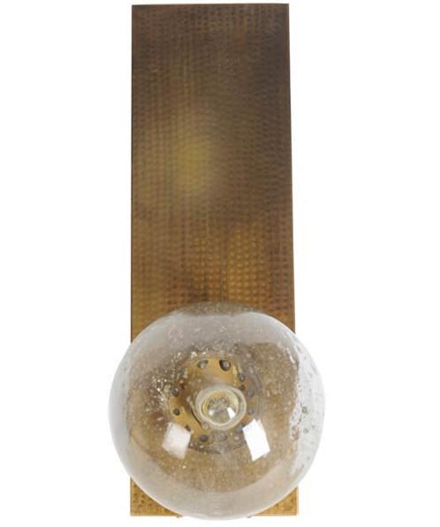 Gold Hammered Globe Sconce - CENTURIA