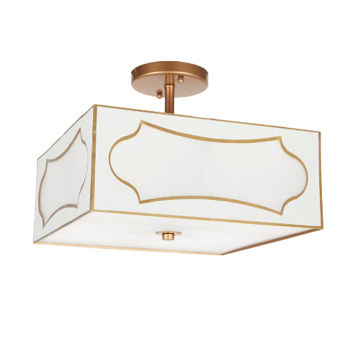 White and Gold Modern Ceiling Light - CENTURIA