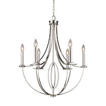 Dione 25'' Wide 6-light Chandelier