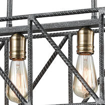 Crossbar 42'' Wide 6-light Linear Chandelier