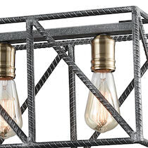 Crossbar 42'' Wide 6-light Linear Chandelier