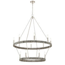 Natural 36'' Wide 14-light Chandelier