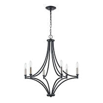 Spanish Villa 26'' Wide 6-light Chandelier