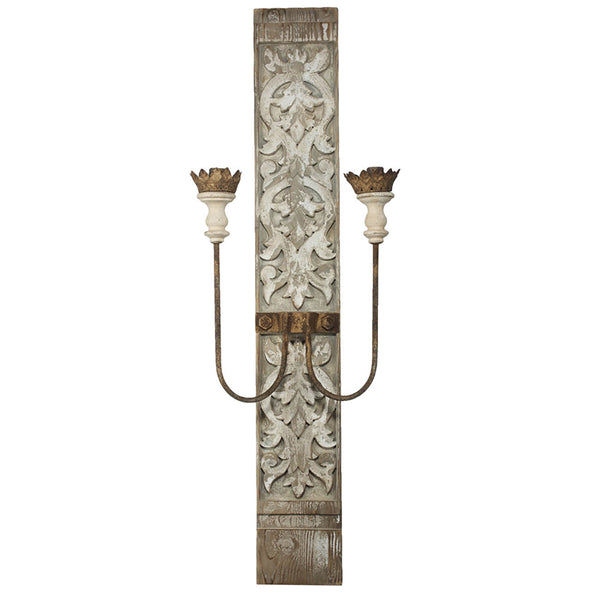 Large Vintage Style Floral Sconce