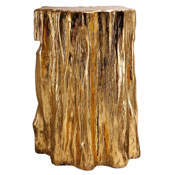 Gold Natural Element Stool-Side Table