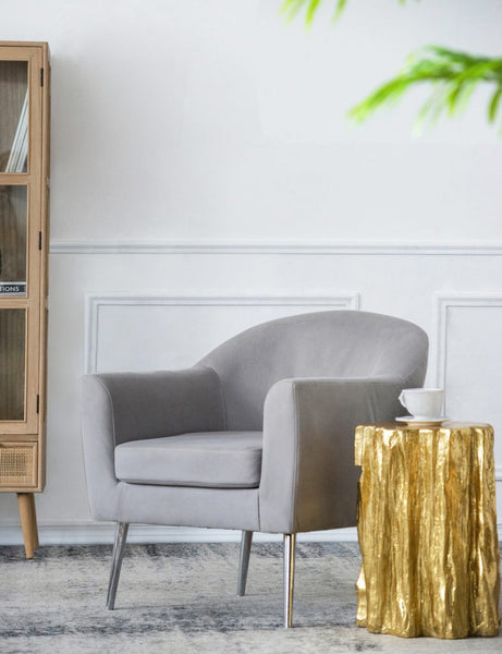 Gold Natural Element Stool-Side Table