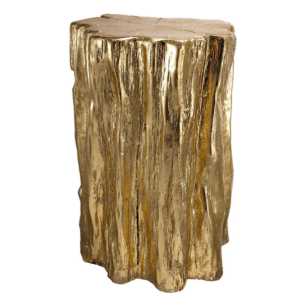 Gold Natural Element Stool-Side Table