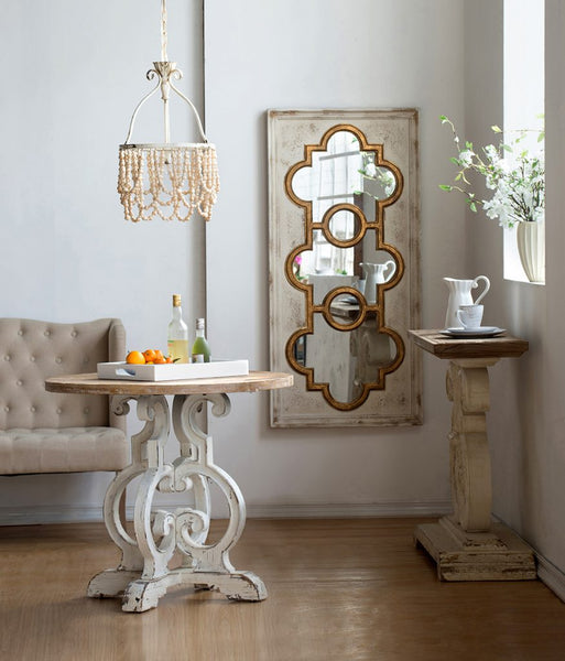 Shabby Chic Wooden Beaded Chandelier