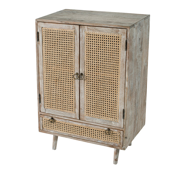 Rustic Cane Industrial Cabinet