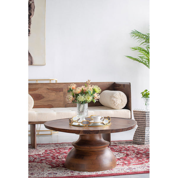 Black and White Hexagon Stool- Table