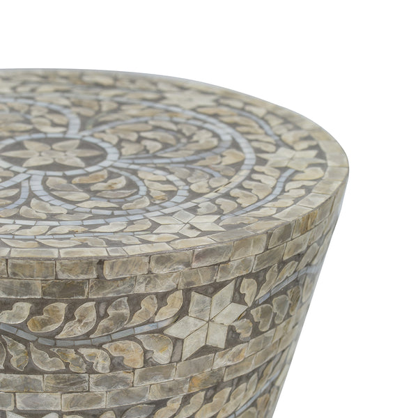 Moorish Capiz Stool- Side Table