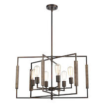 Zinger 28'' Wide 6-light Chandelier