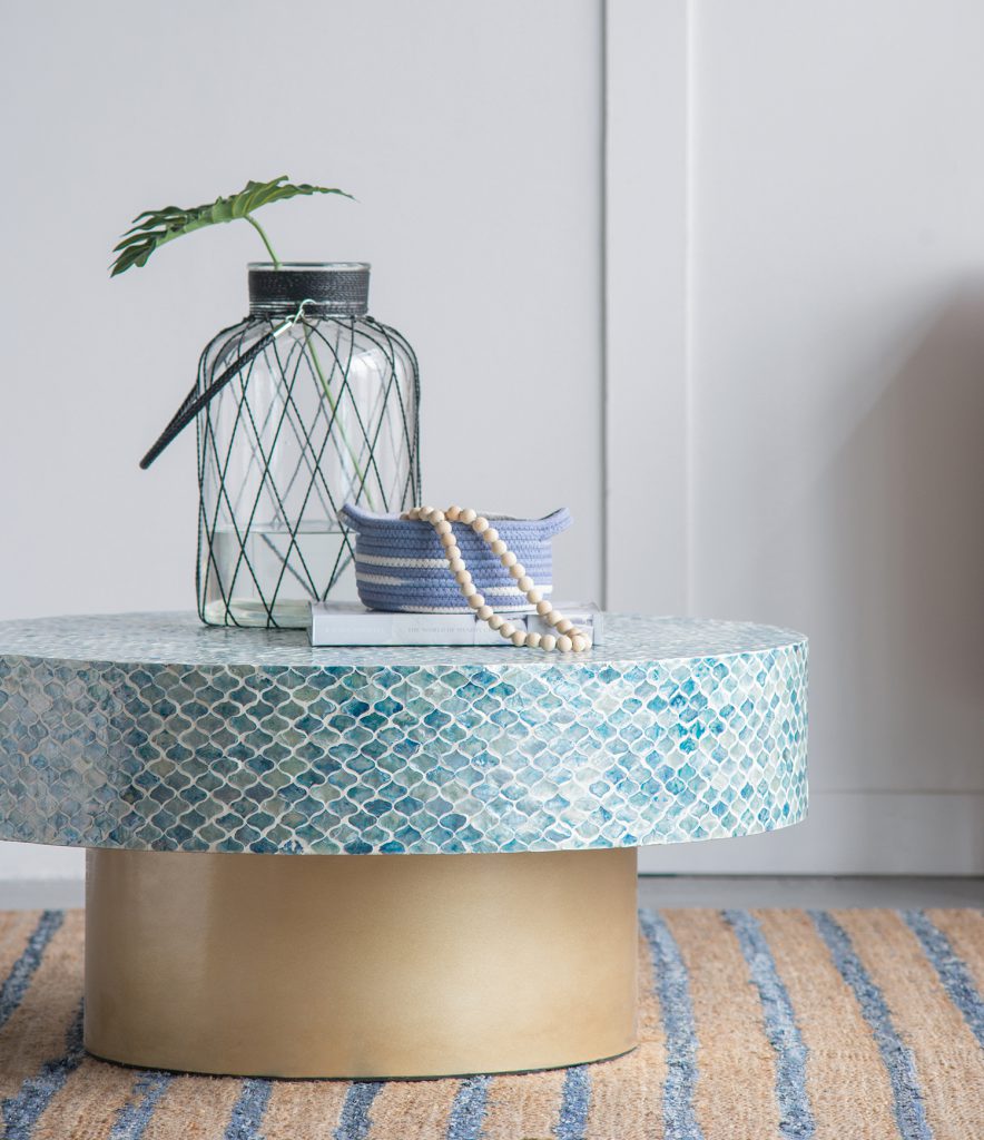 Beautiful Blue Table Coastal Blue Coffee Table: Enhance Your Beach House with Stylish ...