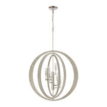 Retro Rings 26'' Wide 6-light Chandelier