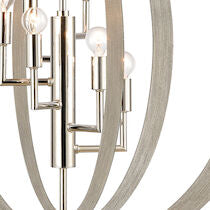 Retro Rings 26'' Wide 6-light Chandelier