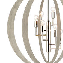 Retro Rings 26'' Wide 6-light Chandelier