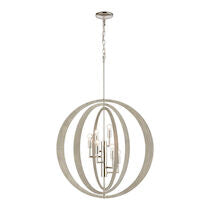 Retro Rings 26'' Wide 6-light Chandelier