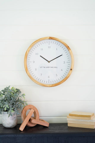 Bamboo "Let the Good Times Roll" Clock