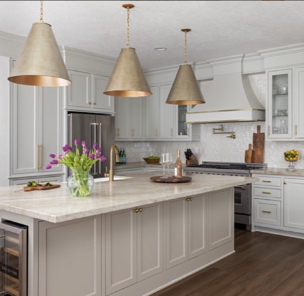 White and gold cone pendant light hotsell