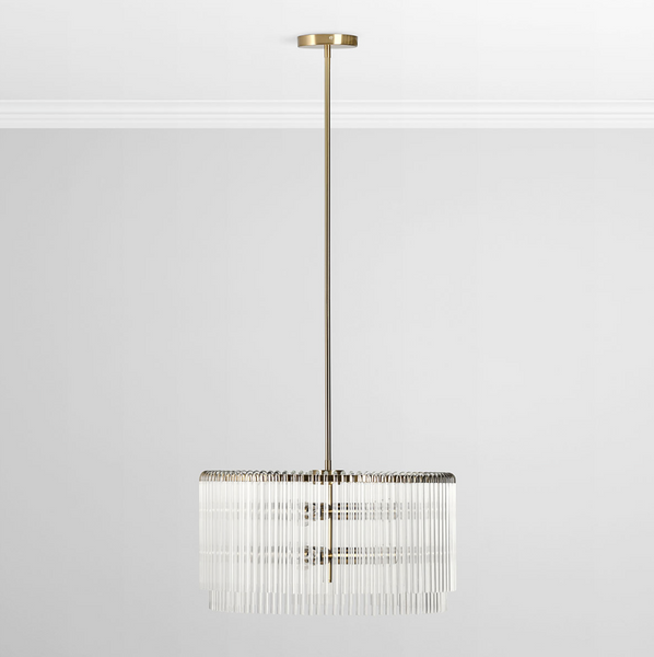 Julia Crystal and Brass Drum Chandelier