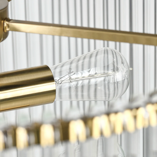 Julia Crystal and Brass Drum Chandelier