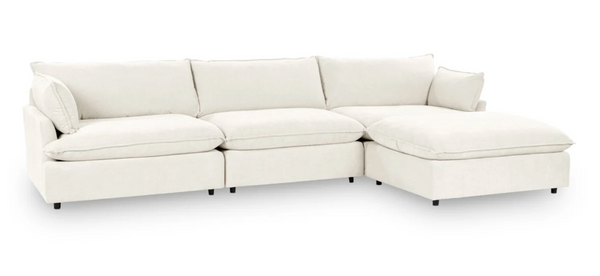 Mykonos Chaise Lounge Sofa in Ivory