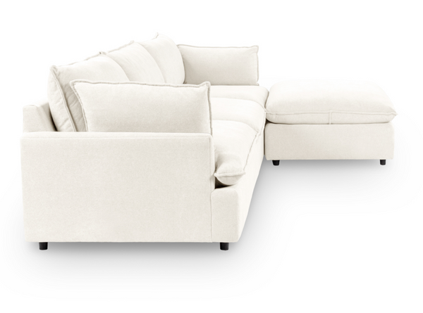 Mykonos Chaise Lounge Sofa in Ivory