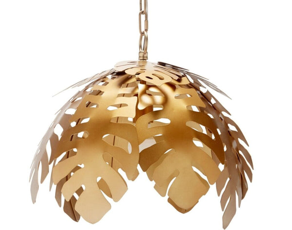 Regency Tropical Palm Leaf Chandelier